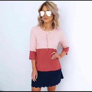 Color blocked Boutique Dress
